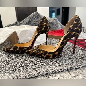 Christian Louboutin 100mm Iriza leopard print heels